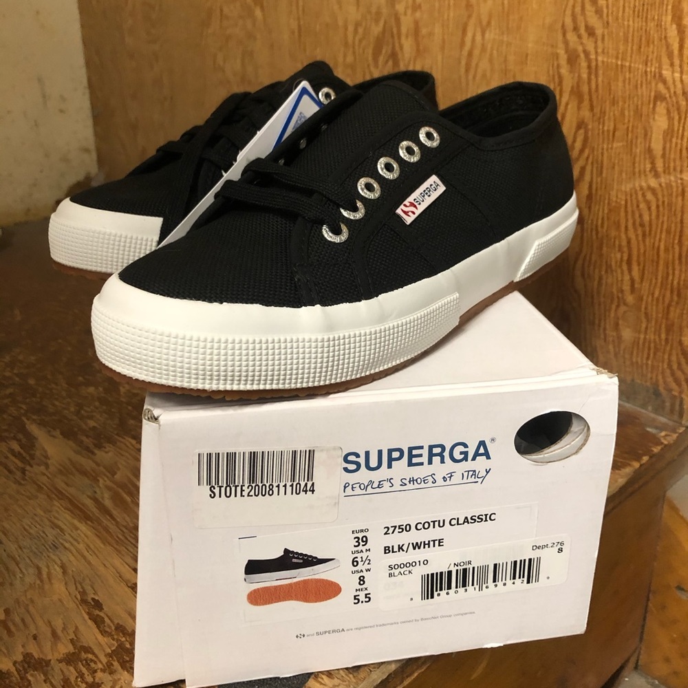 Superga Black and White Women's Sneakers